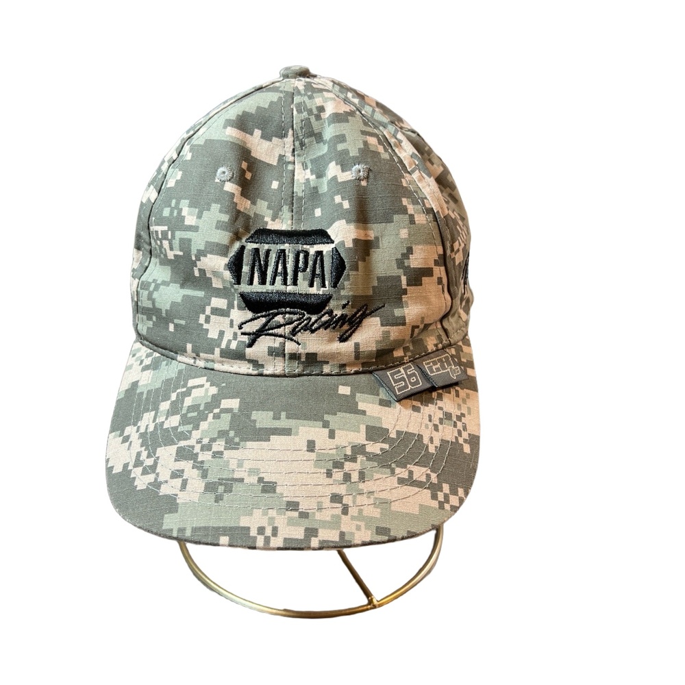 NAPA Racing Camo Hat Intrepid Heroes Fund #56 Promo Adjustable Cap OSFM NASCAR